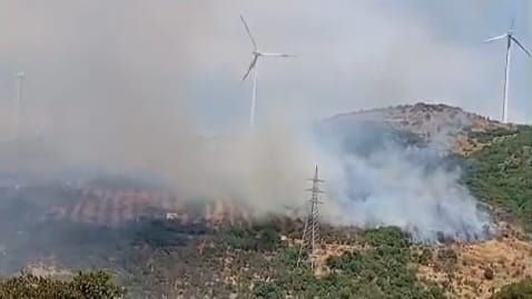 NARLI'DA ÇIKAN ORMAN YANGINI  3 SAATTE KONTROL ALTINA ALINDI