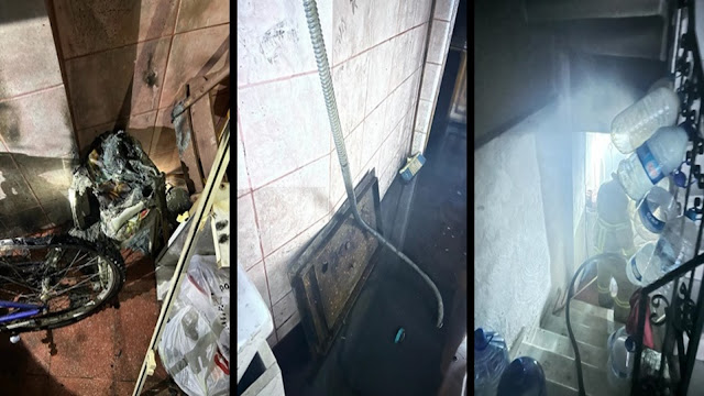 ERDEK'TE APARTMAN BODRUMUNDA YANGIN